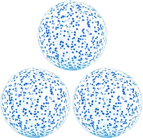 Beach Balls, Inflatable Beach Balls Bulk, 16 Inch Small Glitter Beach Balls for Pool, Sparkly Confetti Beachball, 3 Pcs Inflatable Ball for Summer Swimming Pool Party Supplies in Saudi Arabia