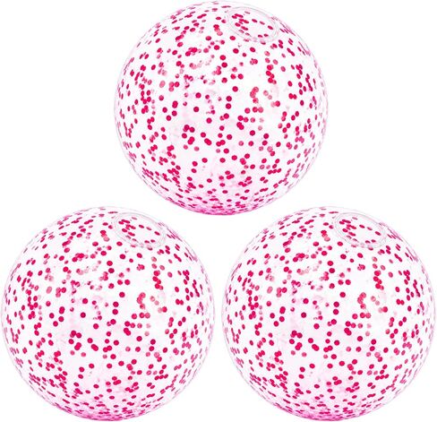 Beach Balls, Inflatable Beach Balls Bulk, 16 Inch Small Glitter Beach Balls for Pool, Sparkly Confetti Beachball, 3 Pcs Inflatable Ball for Summer Swimming Pool Party Supplies in Saudi Arabia