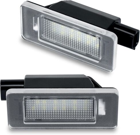 LED License Plate Light Lamp Assembly, White, 2 Pack | Compatible with 2019-2025 Nissan Altima, Sentra, Rogue, Versa, Clear Lens, 6000K White 18-SMD, Xenon White Tag Lights in Saudi Arabia