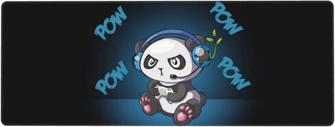 Cute Cartoon Panda Mouse Pad Large Gaming Mousepad Non-Slip Rubber Base Keyboard Mouse Mat for Laptop Keyboard Desktop 31.5 x 11.8 inch in Saudi Arabia