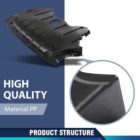 PIT66 Front Engine Splash Shield Under Panel Compatible with BMW X5 2011-2013 51757233968, BM1228177 Black in Kuwait