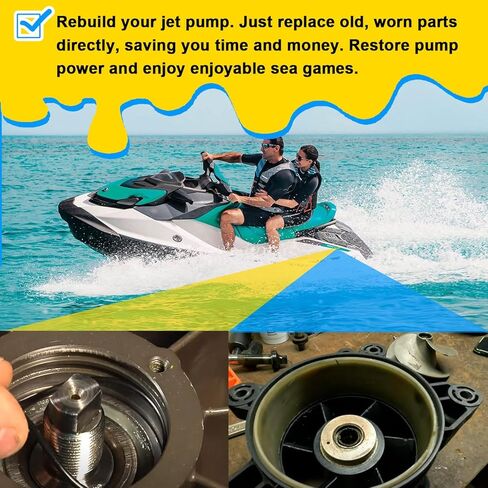 Complete Jet Pump Rebuild Kit with Impeller Removal Installation Tool replacement for 1998-2006 SeaDoo 951 XP 3D GTI LE RFI GTX DI RX XP GSX GTS LRV (1998-2006) in Kuwait