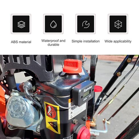 Hour Meter, Waterproof LCD Hour Meters for Small Engines, Engine Run Time Meter with High Temp Wire, Universal for Most Motorcycle Beach Buggy Snowmobile ATV Gas Engines (Black) in Saudi Arabia