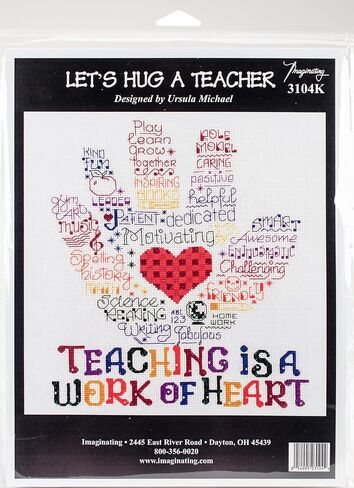 Let's Hug A Teacher Counted Cross Stitch Kit in Saudi Arabia