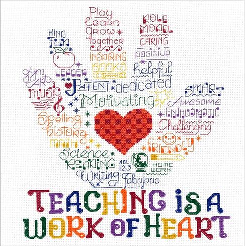 Let's Hug A Teacher Counted Cross Stitch Kit in Saudi Arabia