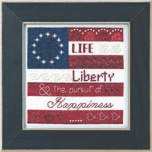 Life, Liberty Beaded Counted Cross Stitch Kit Mill Hill 2019 Patriotic Quartet Collection MH171914 in Kuwait