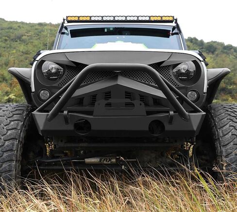American Modified Hawke Grille Compatible with 2007-2018 Jeep Wrangler JK Models, Matte Black in Saudi Arabia