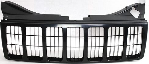 Evan-Fischer Grille Assembly Compatible with 2005-2007 Jeep Grand Cherokee Black Shell and Insert Paintable in Kuwait