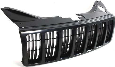 Evan-Fischer Grille Assembly Compatible with 2005-2007 Jeep Grand Cherokee Black Shell and Insert Paintable in Kuwait