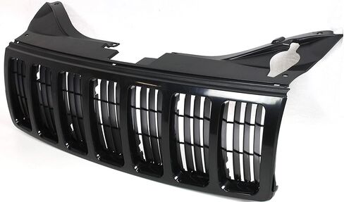 Evan-Fischer Grille Assembly Compatible with 2005-2007 Jeep Grand Cherokee Black Shell and Insert Paintable in Kuwait