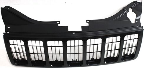 Evan-Fischer Grille Assembly Compatible with 2005-2007 Jeep Grand Cherokee Black Shell and Insert Paintable in Kuwait