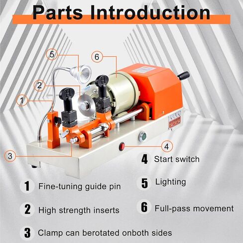 2 In1 Manual Automatic Key Cutter Machine 120 W Power Key Duplicator with Copper Core Motor Horizontal Copy Machine for Cutting Metal Objects Suitable for Hardware Stores in Kuwait