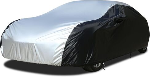 Coverado Car Cover Waterproof All Weather, 210D Lightweight Full Exterior Covers Snow Wind Sun UV Protection, Outdoor Car Covers for Automobiles Universal Fit for Sedan (170"-190") in Saudi Arabia