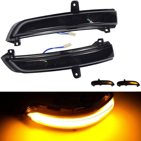 Dynamic LED Side Mirror Turn Signal Lights, Compatible with Nissan Teana J32 (2008-2013) & Maxima (2009-2014), Sequential Blinkers & Amber Yellow Flowing Indicators (Pair) in Saudi Arabia