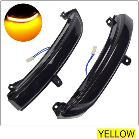 Dynamic LED Side Mirror Turn Signal Lights, Compatible with Nissan Teana J32 (2008-2013) & Maxima (2009-2014), Sequential Blinkers & Amber Yellow Flowing Indicators (Pair) in Saudi Arabia