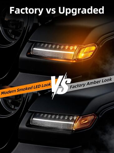 AUDEXEN LED Fender Side Marker Lights for Jeep Wrangler JL & Gladiator JT 2018–2025, Smoked Lens, Plug & Play Parking Corner Light Turn Signal Lamps in Kuwait