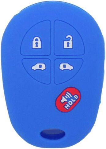 SEGADEN Silicone Cover Protector Case Holder Skin Jacket Compatible with TOYOTA Sienna 4+1 Button 5 Buttons Remote Key Fob CV4423 Black in Kuwait