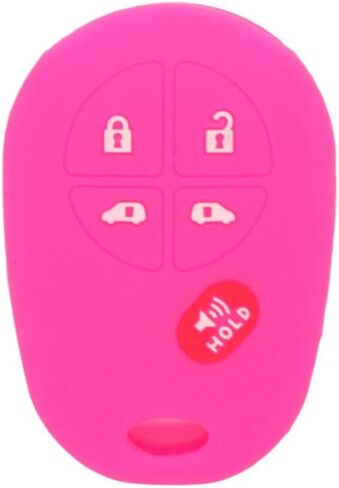 SEGADEN Silicone Cover Protector Case Holder Skin Jacket Compatible with TOYOTA Sienna 4+1 Button 5 Buttons Remote Key Fob CV4423 Black in Kuwait