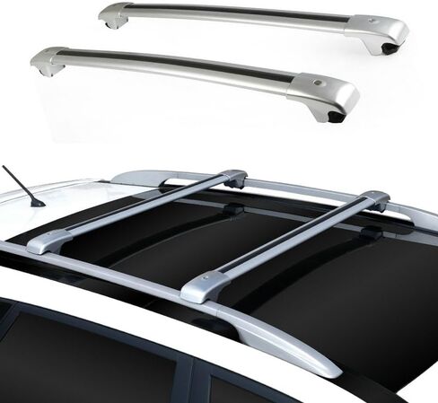 2PCS Roof Rack Cross Bar Crossbar Fit for Mercedes Benz X166 GL 2013-2019 Aluminum Luggage Racks Roof Rail Cargo Carrier (Silver) in Kuwait