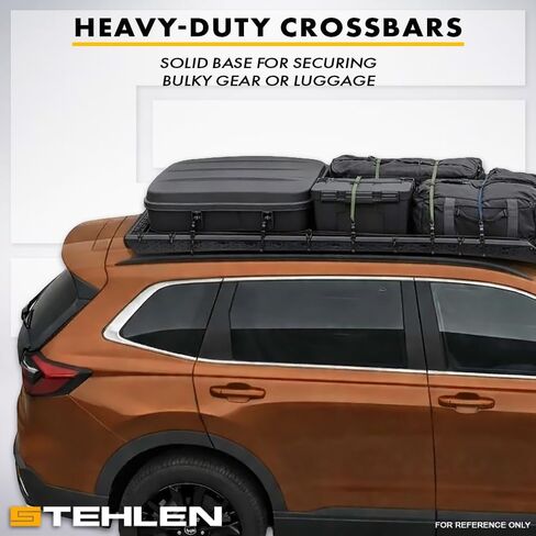 Stehlen 642167838906 70 x 44 Inch Bolt-On Roof Rack Compatible with 2023-2026 Honda CRV Low Profile Rooftop Basket with Wind Fairing - Black in Saudi Arabia