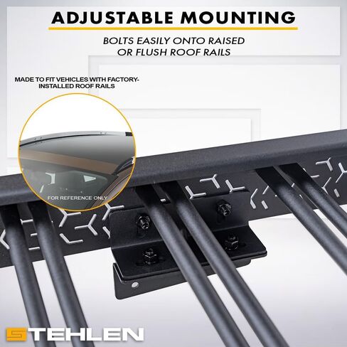Stehlen 642167838906 70 x 44 Inch Bolt-On Roof Rack Compatible with 2023-2026 Honda CRV Low Profile Rooftop Basket with Wind Fairing - Black in Saudi Arabia