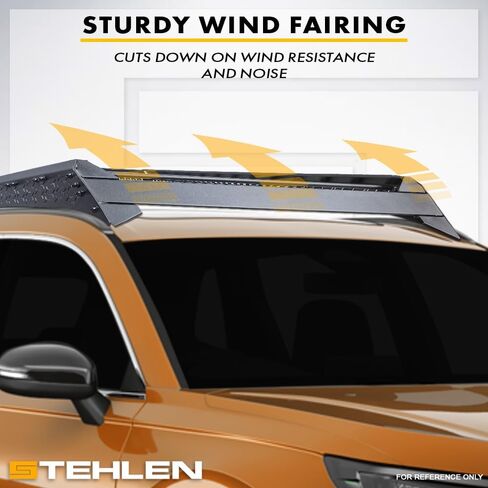 Stehlen 642167838906 70 x 44 Inch Bolt-On Roof Rack Compatible with 2023-2026 Honda CRV Low Profile Rooftop Basket with Wind Fairing - Black in Saudi Arabia