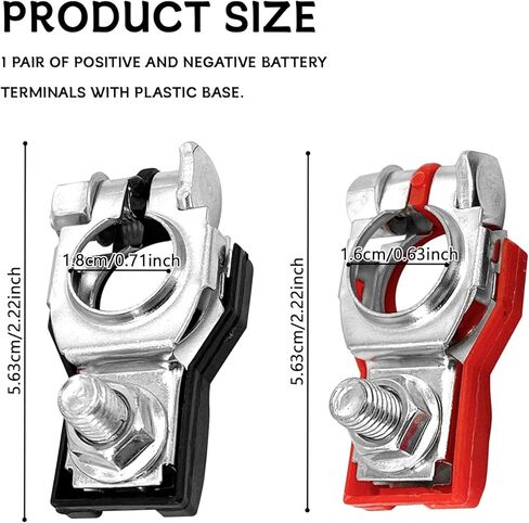 1 Pair Battery Terminal Connectors, Positive and Negative Battery Cable Terminal Top Post for Nissan, Rouge, Maxima, Murano, Premium Copper Battery Terminals 243407F000, 24340-7F000, 243407F001 in Saudi Arabia
