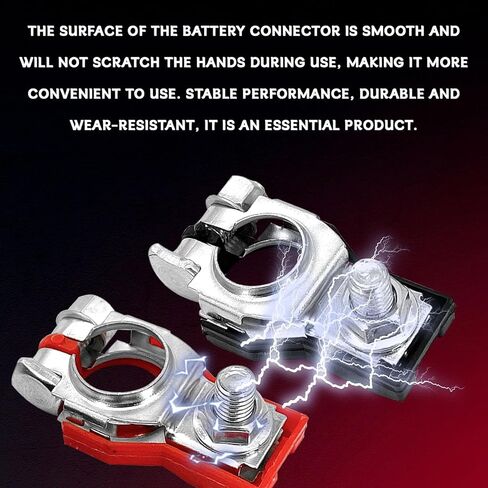 1 Pair Battery Terminal Connectors, Positive and Negative Battery Cable Terminal Top Post for Nissan, Rouge, Maxima, Murano, Premium Copper Battery Terminals 243407F000, 24340-7F000, 243407F001 in Saudi Arabia