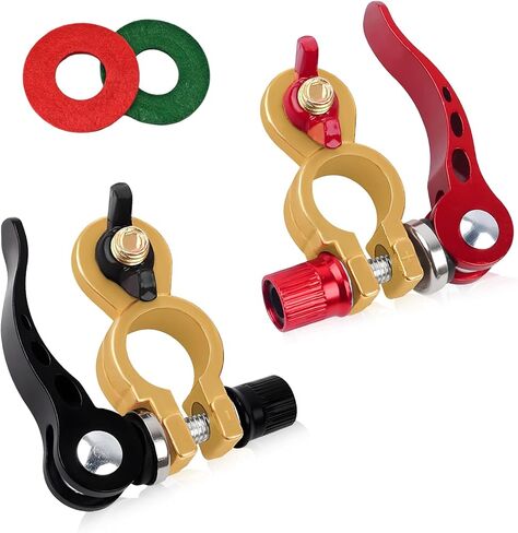 2 PCS Battery Terminal Connectors, Quick Release Auto Battery Cable Ends with Anti-Corrosion Pad, Pure Copper Batteries Terminal Clamps for Cars Trucks Caravans Boats in Saudi Arabia