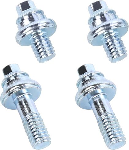 Hovom 2 Pairs 3/8" Side Post Battery Terminal Bolt, Galvanized Iron Car Battery Side Post Extender Stud, 2 Different Lengths Standard Terminal Bolts Connector Replacement, Car Accessories (4 PCS) in Saudi Arabia
