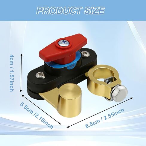 Car Battery Power Cut-Off Switch Breaker, Adjustable Stable Transmission Pure Copper High Conductivity Disconnect Switch Smart Car Battery Disconnect Switch for Auto Boat Rv Truck Supplies in Kuwait