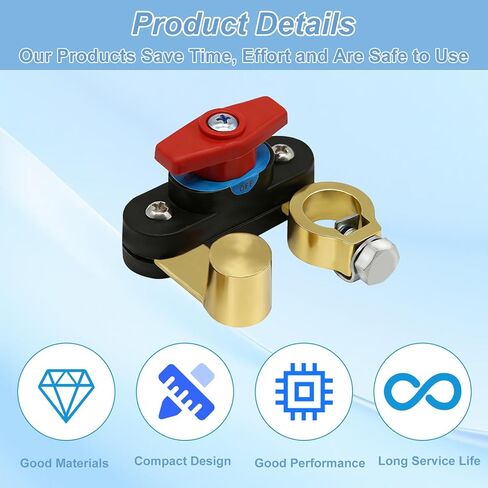 Car Battery Power Cut-Off Switch Breaker, Adjustable Stable Transmission Pure Copper High Conductivity Disconnect Switch Smart Car Battery Disconnect Switch for Auto Boat Rv Truck Supplies in Kuwait