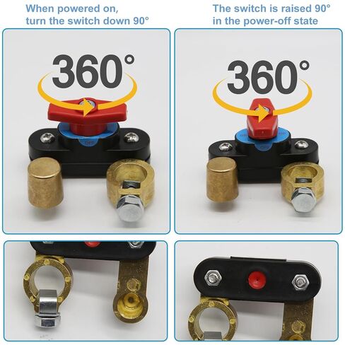 Car Battery Power Cut-Off Switch Breaker, Adjustable Stable Transmission Pure Copper High Conductivity Disconnect Switch Smart Car Battery Disconnect Switch for Auto Boat Rv Truck Supplies in Kuwait