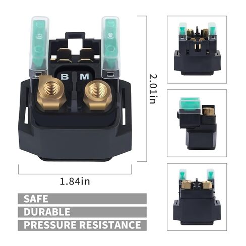 Hyanne Starter Solenoid Relay Replacement for Yamaha ATV YFM 350 400 450 Raptor660 Kodiak Wolverine Big Bear Solenoid for Yamaha 2002 2003 2004 2005 2006 2007 2008 High Heat for 27v-81940-02-00 in Saudi Arabia