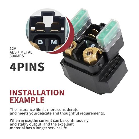 Hyanne Starter Solenoid Relay Replacement for Yamaha ATV YFM 350 400 450 Raptor660 Kodiak Wolverine Big Bear Solenoid for Yamaha 2002 2003 2004 2005 2006 2007 2008 High Heat for 27v-81940-02-00 in Saudi Arabia