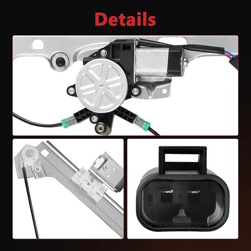 HYR Front Driver Side Power Window Regulator with Motor Fit for 2001-2006 Chevy Silverado 1500 2500 3500, Avalanche Suburban GMC Sierra 1500 2500 Yukon XL Cadillac Escalade, 741-644 (2 Pins) in Saudi Arabia