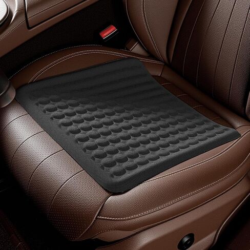 BABUR Gel Seat Cushion, Long Sitting Cooling Gel Hip Cushion, Breathable Anti Slip Office Chair Cushion, Car, Wheelchair, Travel - Black in Saudi Arabia