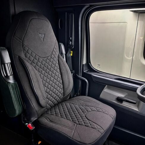 Seat Cover for Legacy Aftermarket Seat – Custom-Fit Semi Truck Seat Cover, Durable Material, Compatible with Legacy seat, Easy Installation, Interior Protection for Heavy-Duty Trucks (Black/Black) in Saudi Arabia