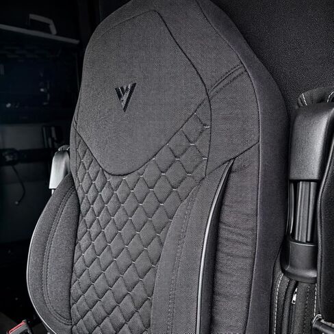 Seat Cover for Legacy Aftermarket Seat – Custom-Fit Semi Truck Seat Cover, Durable Material, Compatible with Legacy seat, Easy Installation, Interior Protection for Heavy-Duty Trucks (Black/Black) in Saudi Arabia