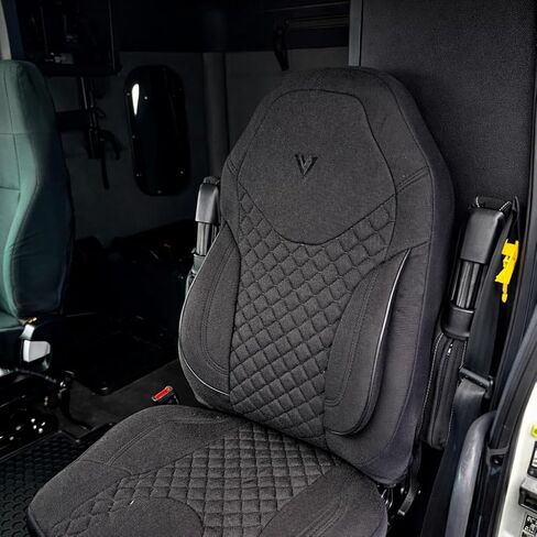 Seat Cover for Legacy Aftermarket Seat – Custom-Fit Semi Truck Seat Cover, Durable Material, Compatible with Legacy seat, Easy Installation, Interior Protection for Heavy-Duty Trucks (Black/Black) in Saudi Arabia