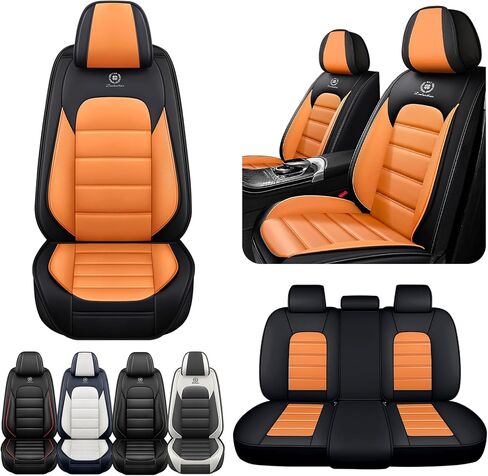 Car Seat Covers for Toyota Corolla 2014-2026,360°Full Coverage& Airbag-Safe, Nappa Leather Car Seat Covers,Waterproof&Anti-Slip Seat Covers Full Set with Storage Pockets(Black) in Saudi Arabia