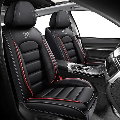 Car Seat Covers for Toyota Corolla 2014-2026,360°Full Coverage& Airbag-Safe, Nappa Leather Car Seat Covers,Waterproof&Anti-Slip Seat Covers Full Set with Storage Pockets(Black) in Saudi Arabia