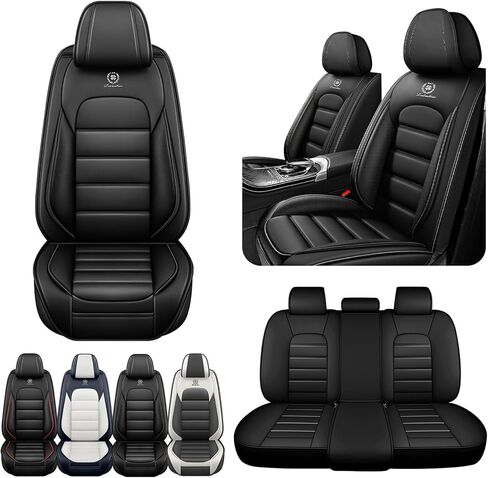 Car Seat Covers for Toyota Corolla 2014-2026,360°Full Coverage& Airbag-Safe, Nappa Leather Car Seat Covers,Waterproof&Anti-Slip Seat Covers Full Set with Storage Pockets(Black) in Saudi Arabia