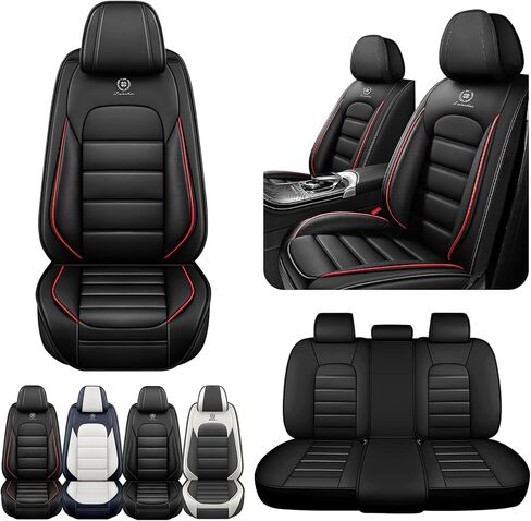 Car Seat Covers for Toyota Corolla 2014-2026,360°Full Coverage& Airbag-Safe, Nappa Leather Car Seat Covers,Waterproof&Anti-Slip Seat Covers Full Set with Storage Pockets(Black) in Saudi Arabia