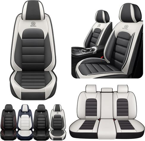 Car Seat Covers for Toyota Corolla 2014-2026,360°Full Coverage& Airbag-Safe, Nappa Leather Car Seat Covers,Waterproof&Anti-Slip Seat Covers Full Set with Storage Pockets(Black) in Saudi Arabia