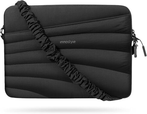 Innostyle Puffy Laptop Sleeve 13-14 Inch for MacBook Pro, Protective Computer Bag with Detachable Strap, Soft Quilted Laptop Bag for Women Men, Butter Yellow in Saudi Arabia