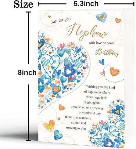 Nephew Birthday Card, Birthday Gift for Nephew from Aunt in Saudi Arabia