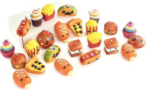 12-Pack Fast Food Slow Rise Squeeze Toys, Cute S'Mores Pizza Burger Taco Chips Fidget Toys for Kids & Adults, Perfect for Party Decor, Birthday Gifts & Classroom Rewards in Saudi Arabia