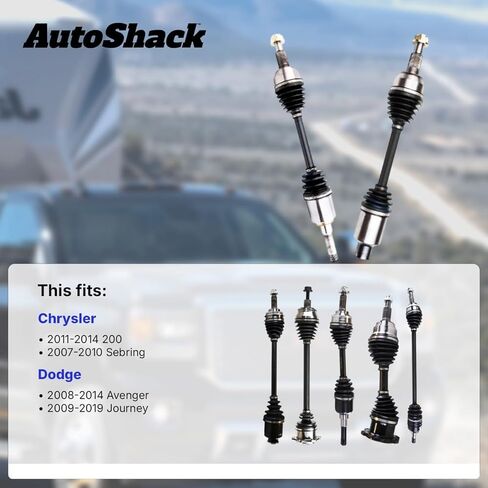 AutoShack Front CV Axle Shaft Assembly for Dodge & Chrysler, Journey 2009-2019 Avenger 2008-2014 200 2011-2014 Sebring 2007-2010, FWD AWD V6 3.5L 3.6L, Right in Kuwait