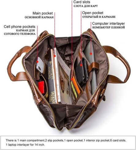 Briefcases for Men Mens Business Briefcase Shoulder Handbags Expandable Bag for Business Travel Office in Saudi Arabia